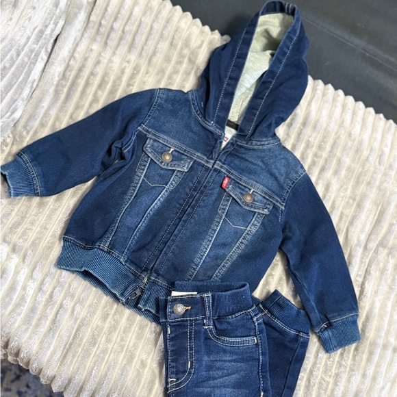Levi's Kids Blue Denim Jacket with Hood